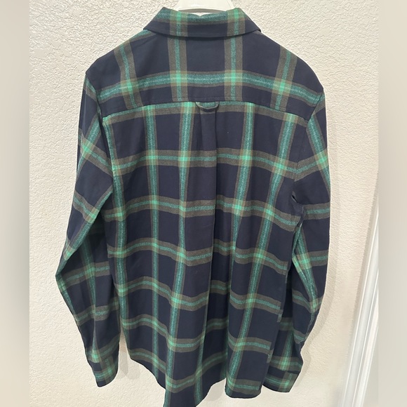 NWO Cotton On Vintage Remastered Shirt Mens M Long Sleeve Green Blue Button Down - Picture 7 of 7